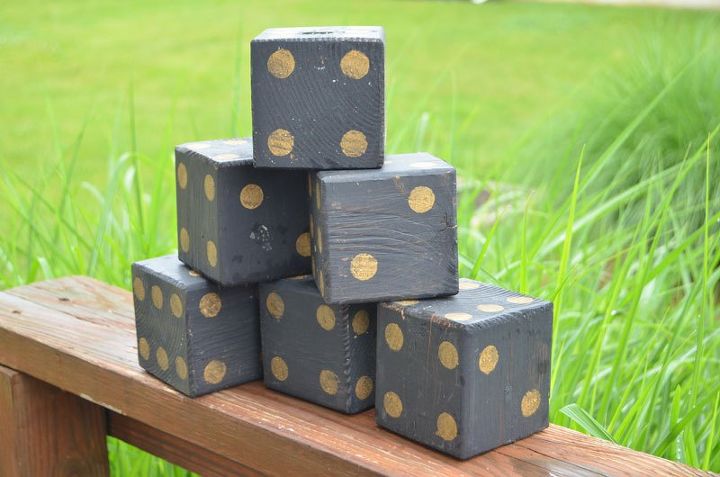make lawn dice, outdoor living, woodworking projects