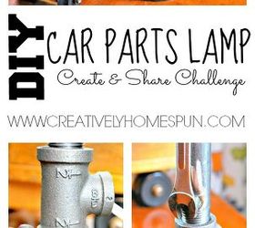diy car parts lamp, lighting, repurposing upcycling