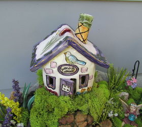 creating a fairy garden out of a old cement flower urn , concrete masonry, crafts, gardening