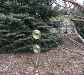 repurposed cds get rid of critters beautiful wind spinner