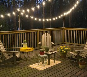 diy deck lighting, decks, lighting, outdoor living