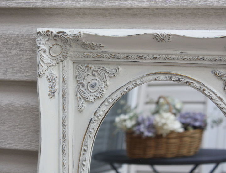 painted mirror with chalk paint and petroleum jelly, chalk paint, diy, home decor, painting