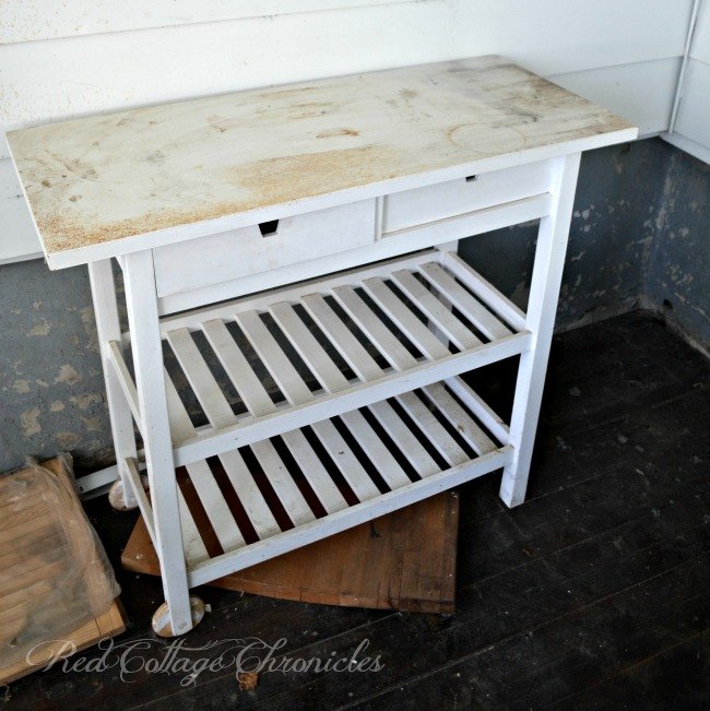 ikea kitchen cart makeover, chalk paint, kitchen design, kitchen island, painted furniture, repurposing upcycling