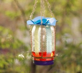 s 10 amazing ways to attract hummingbirds to your garden, gardening, pets animals, Craft a feeder with a mason jar a sponge