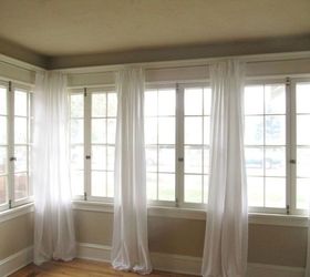 s 9 brilliant home hacks using twin sized sheets, home decor, repurposing upcycling, Make inexpensive basic window curtains