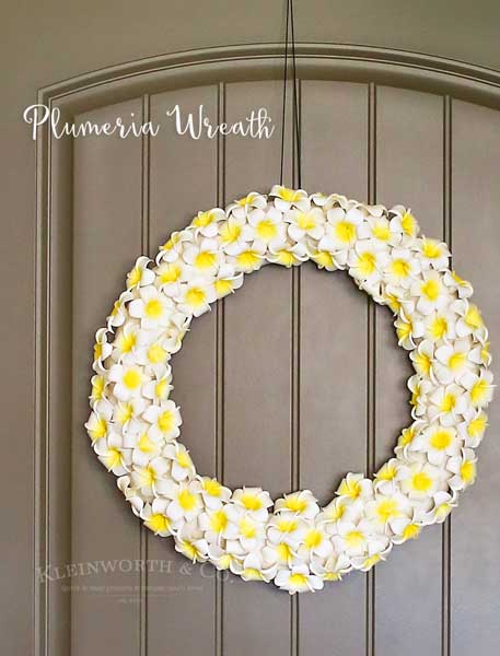 plumeria wreath, crafts, flowers, how to, wreaths