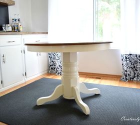old table gets a beautiful makeover, painted furniture