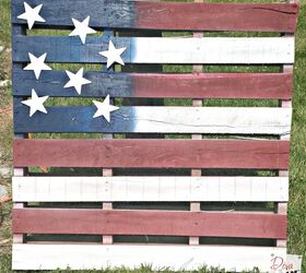 5 quick and easy diy 4th of july decorations, crafts, how to, mason jars, patriotic decor ideas, seasonal holiday decor, Make an Easy DIY American Flag Pallet