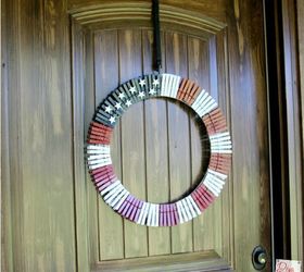 5 quick and easy diy 4th of july decorations, crafts, how to, mason jars, patriotic decor ideas, seasonal holiday decor, American Flag Clothes Pin Wreath