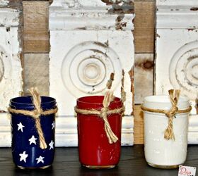 5 quick and easy diy 4th of july decorations, crafts, how to, mason jars, patriotic decor ideas, seasonal holiday decor, Mason Jar Utensil Holder