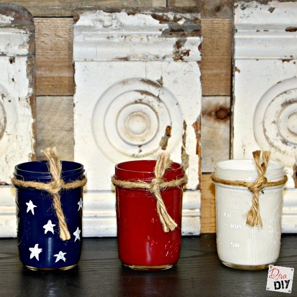 5 decoraciones fciles y rpidas para el 4 de julio, Porta Utensilios Mason Jar