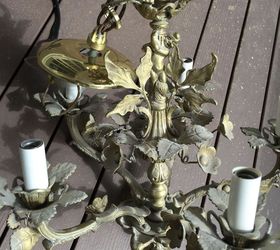 q need advice on painting brass chandelier, lighting, painted furniture, painting over finishes
