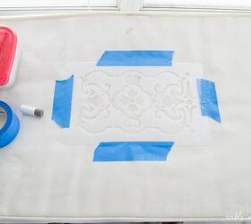 update boring cushions with a stencil , crafts, how to