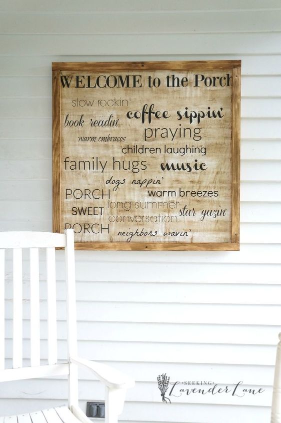 diy porch sign, crafts, outdoor living