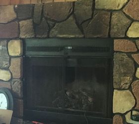 how to clean faux fireplace large stones, Blackened stones