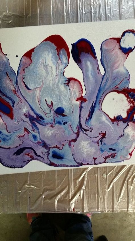 fluid painting using unicorn spit, crafts, painting