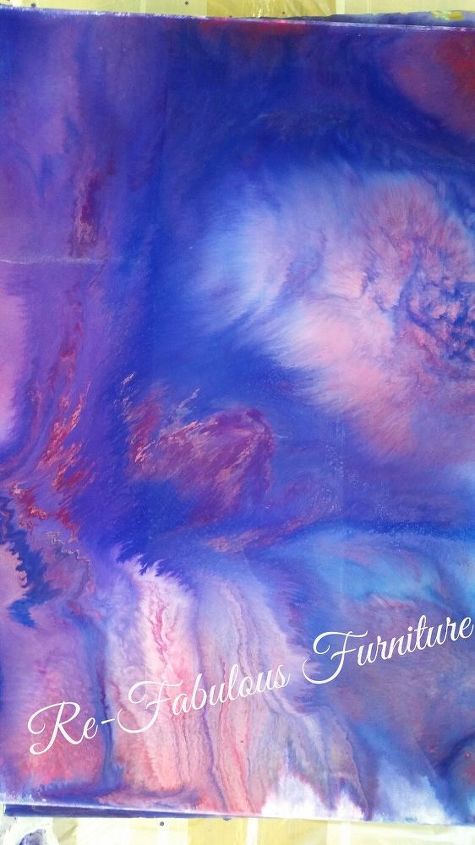 fluid painting using unicorn spit, crafts, painting