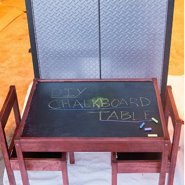 diy chalkboard table ikea hack, chalkboard paint, painted furniture