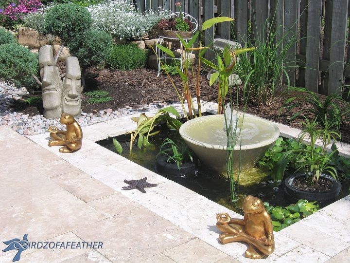 anada un poco de zen a su jardin trasero con una fuente de agua