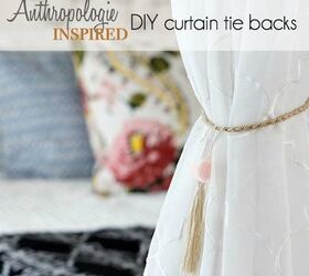 anthropologie inspired curtain tie backs, crafts, home decor, how to, window treatments