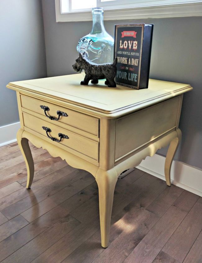 charming country end table, painted furniture