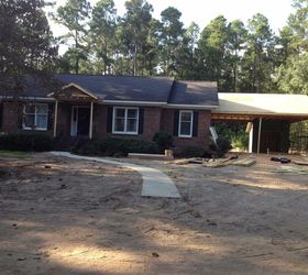 new carport and porch adds curb appeal to a 80 s brick ranch, FRAMED