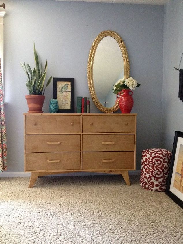 diy mid century dresser, home decor, painted furniture