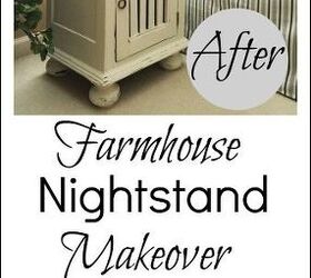 farmhouse nightstand makeover why red is dead and white is right, chalk paint, painted furniture, rustic furniture