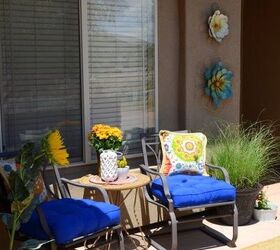 decked out summer porch decor, home decor, Sit and take a sip
