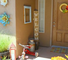 decked out summer porch decor, home decor, Welcome Summer