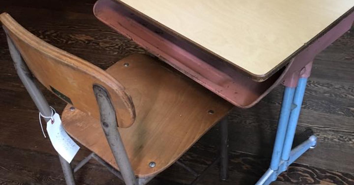 Old School House Desk Redo Hometalk
