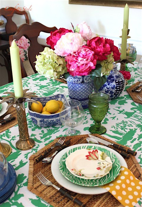 how to make a toile tablecloth using stencils, crafts, how to, painting, reupholster