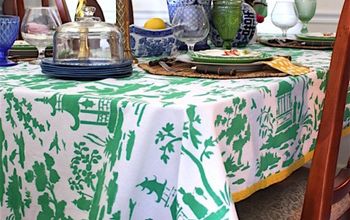 How To Make A Toile Tablecloth Using Stencils