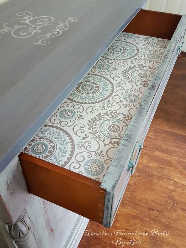 old server turns elegant, painted furniture