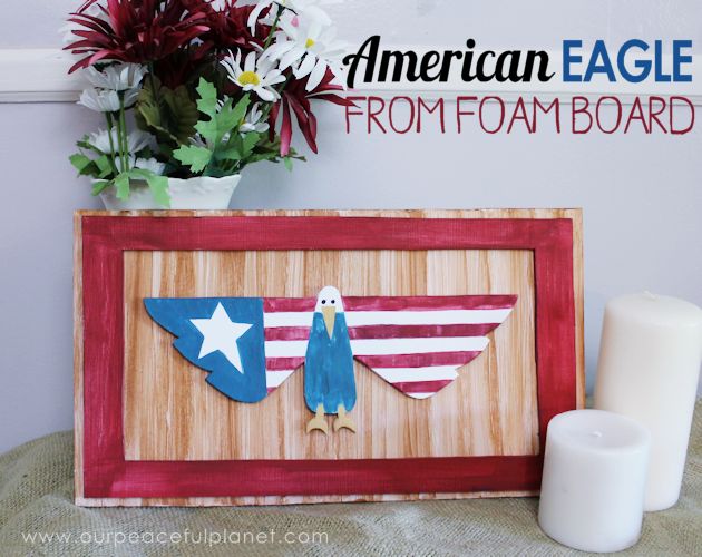 arte de parede american eagle em cartolina