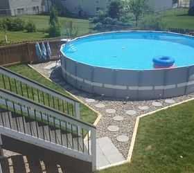making an outdoor oasis around your intex pool, landscape, outdoor living, pool designs
