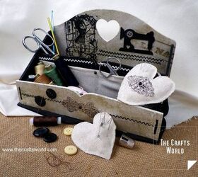 letter rack to sewing box, crafts, organizing, storage ideas