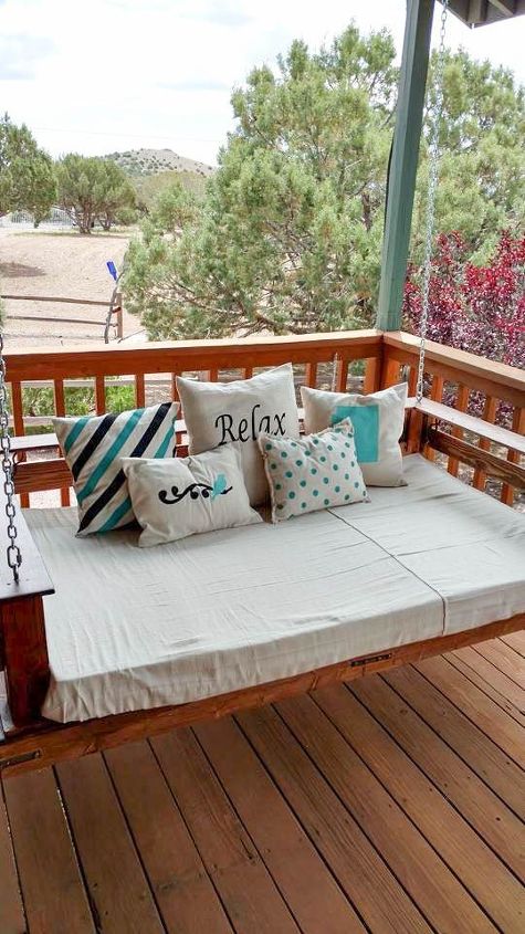 diy pallet swing bed, how to, outdoor furniture, outdoor living, pallet, woodworking projects