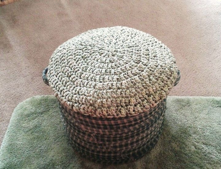 convert a lobster pot into a foot stool , crafts, repurposing upcycling