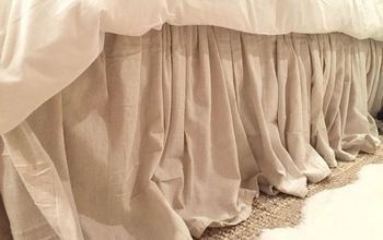 DIY No Sew Drop Cloth Bed Skirt