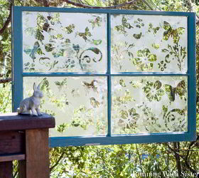 13 ways to get backyard privacy without a fence, Hang whimsical etched glass windows
