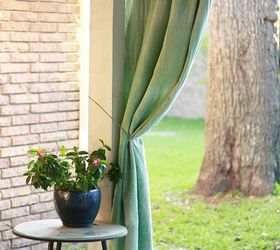 13 ways to get backyard privacy without a fence, Dip dye a set of curtains for an open patio