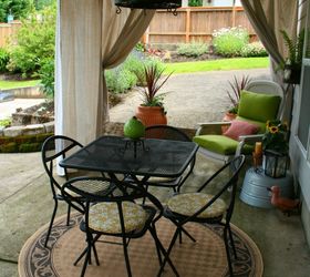 13 ways to get backyard privacy without a fence, Or simply hang up a few drop cloth drapes