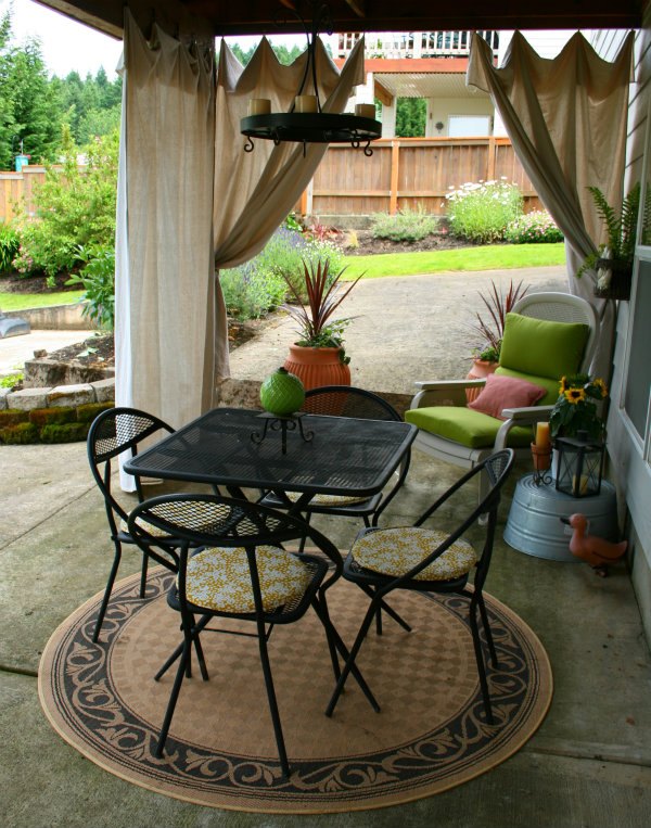 13 ways to get backyard privacy without a fence, Or simply hang up a few drop cloth drapes