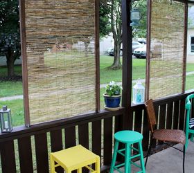 13 ways to get backyard privacy without a fence, Make screens from strips of bamboo fencing