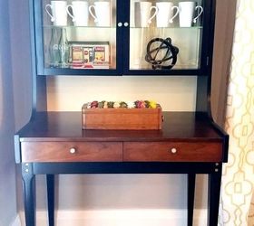 mid century hutch makeover, painted furniture