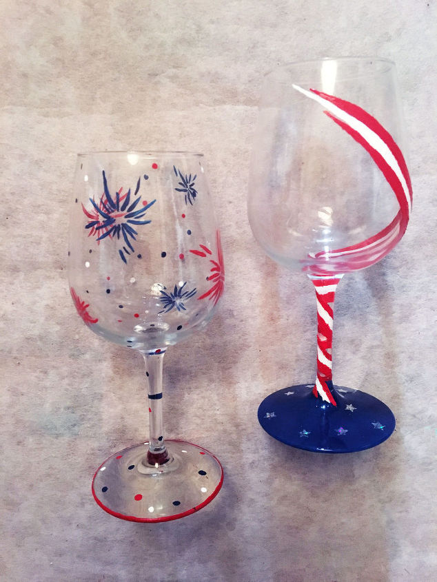hand painted 4th of july patriotic wine glasses crafts patriotic decor ideas seasonal - Wine Glass Design Ideas hand painted 4th of july patriotic wine glasses crafts patriotic decor ideas seasonal - Wine Glass Design Ideas