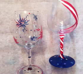 How to Make Festive Patriotic Stars and Stripes Wine Glasses
