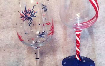 How to Make Festive Patriotic Stars and Stripes Wine Glasses