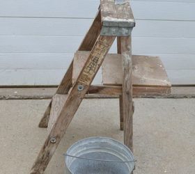 diy step ladder beverage station, how to, outdoor furniture, repurposing upcycling